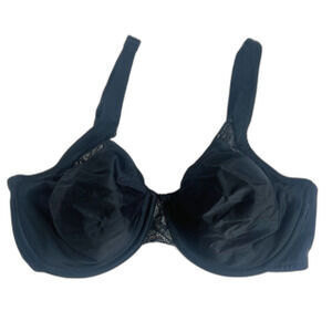 Wacoal Black Unlined Bra Lace Details Size 36D